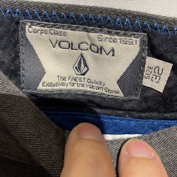 Volcom Men's Gray Solid Vmonty Casual Flat Front Shorts Size 32 - Picture 5 of 11